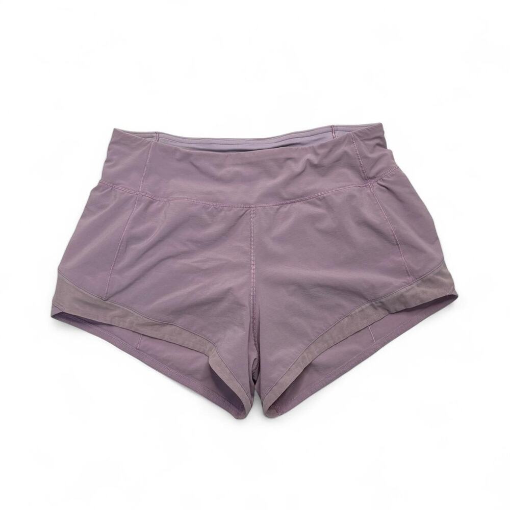 Lululemon gait keeper Speed Up Shorts 3.5" in color violetta  size 4